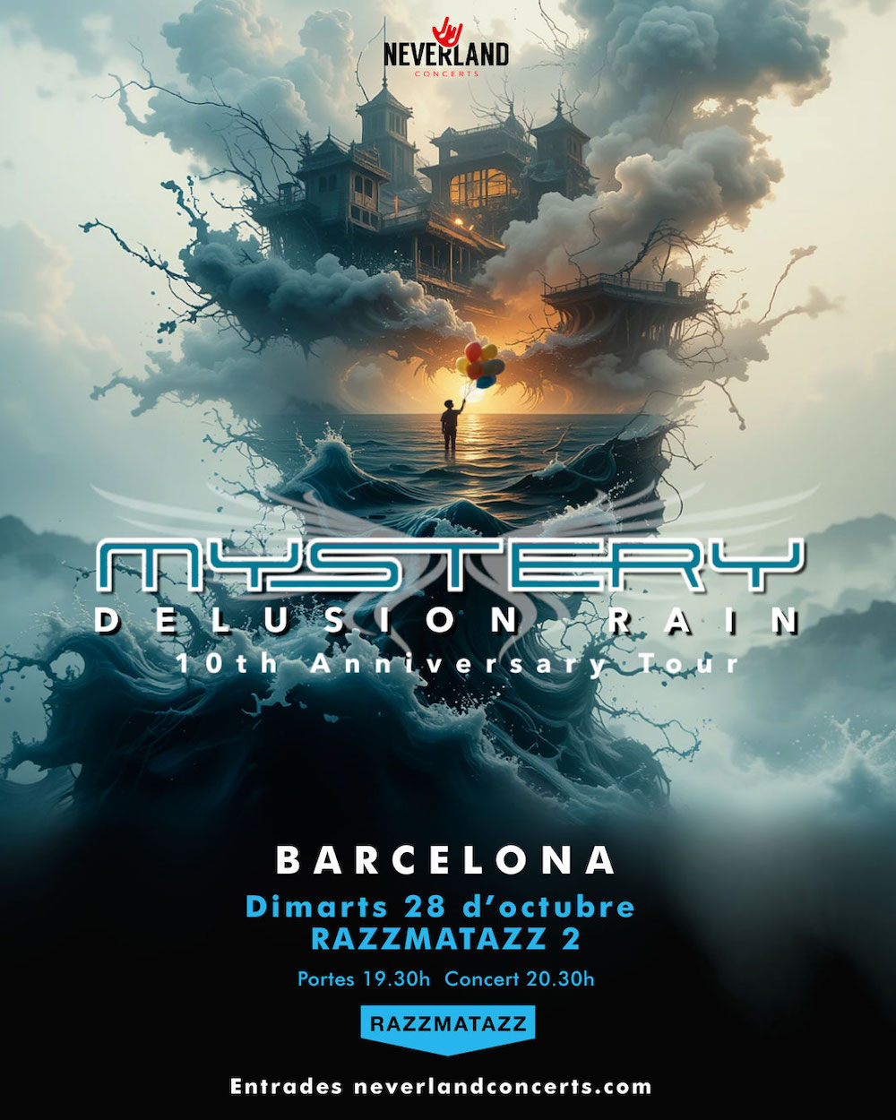 Mystery en Barcelona Gira Delusion Rain 10th Anniversary Tour