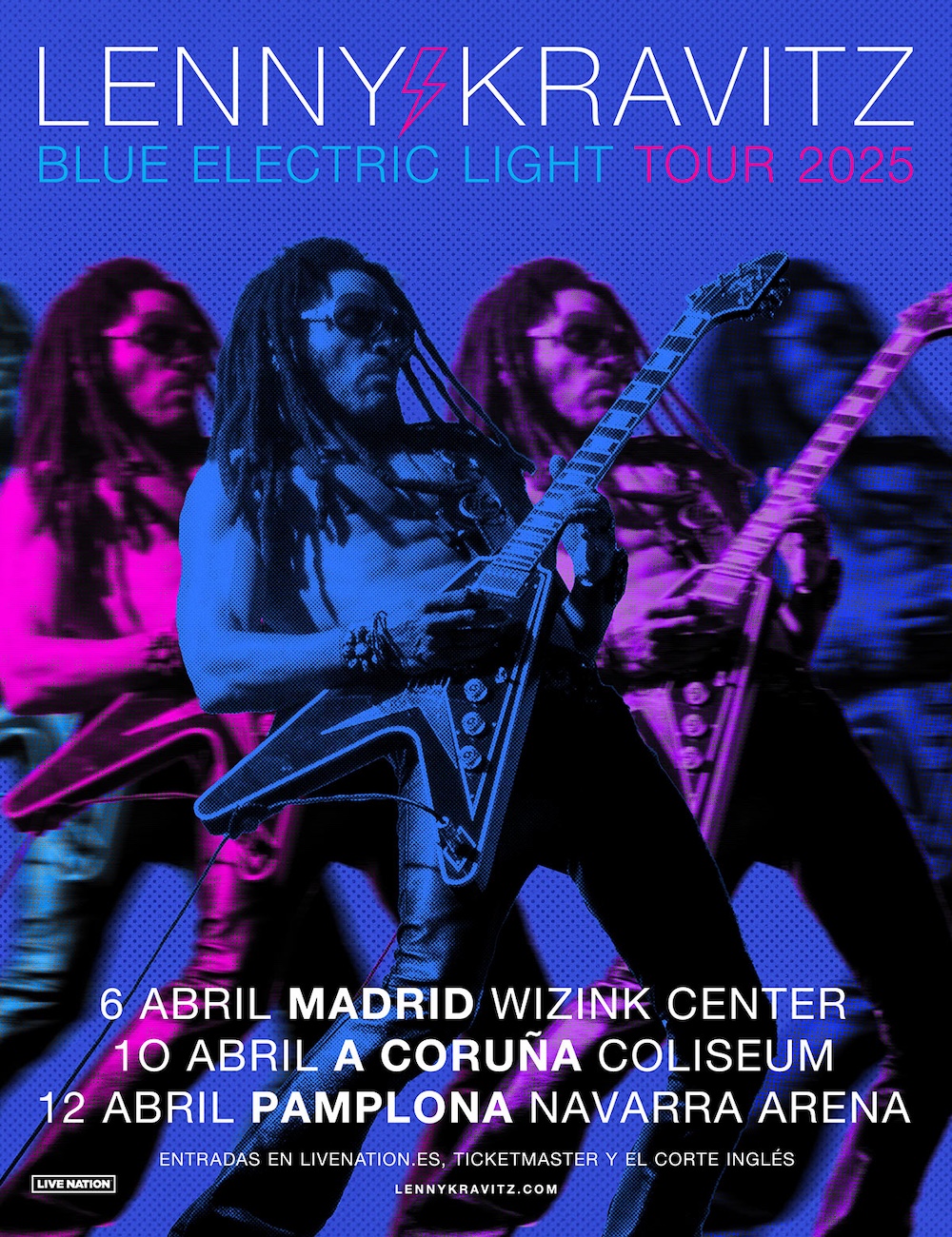 3 Lenny Kravitz en Madrid, A Coruña y Pamplona en Abril