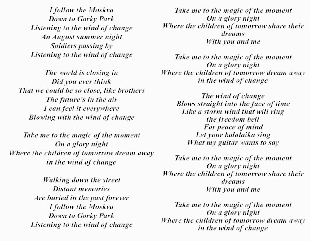 Scorpions Wind Of Change