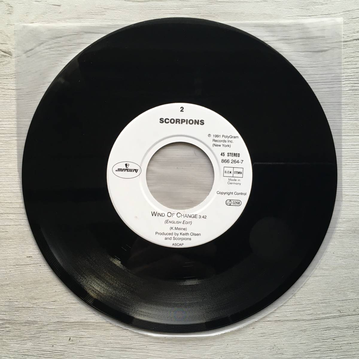 Scorpions Wind Of Change Single Vinyl