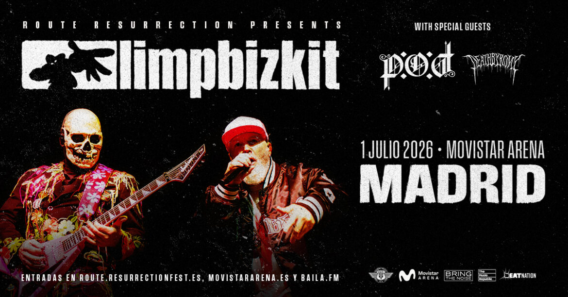 Limp Bizkit regresa a Madrid el 1 de julio de 2026 RR26 Limp Bizkit Evento 1200x628px